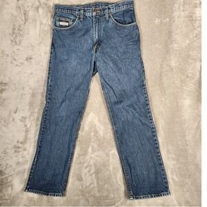 Diamond Gusset Jeans Men's 33X30 Blue Excellent Made in USA Straight Leg Denim